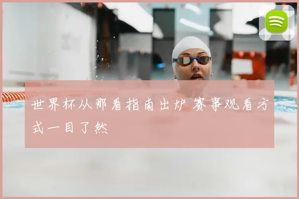 世界杯从那看指南出炉 赛事观看方式一目了然