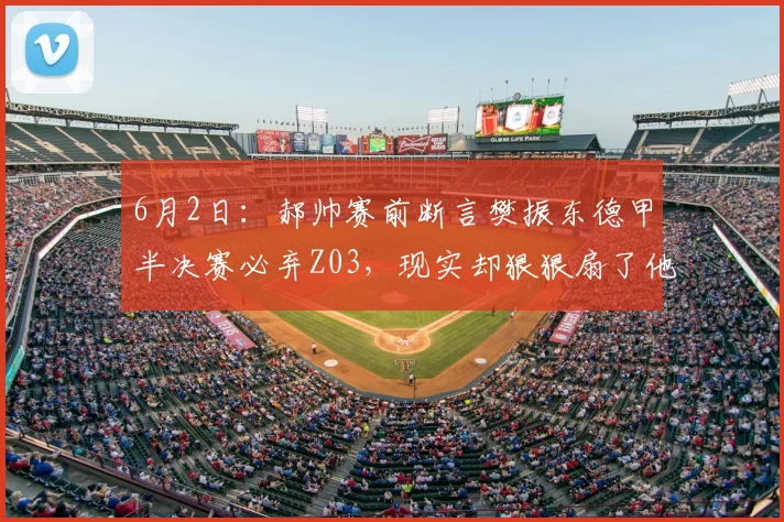 6月2日：郝帅赛前断言樊振东德甲半决赛必弃Z03，现实却狠狠扇了他一记响亮耳光_比赛_胜利_赛场